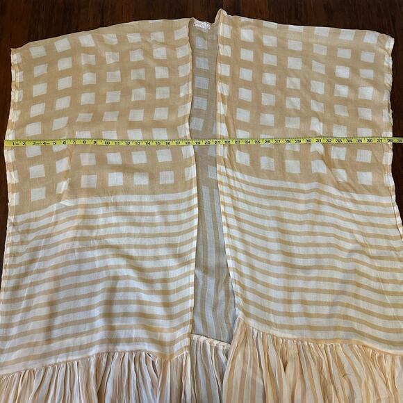 FREE PEOPLE Kenna Kimono Natural Striped Duster Cover Up NWT - Picture 10 of 11